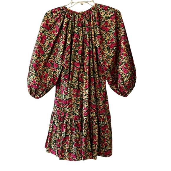 ZARA Blogger Favorite Voluminous Puff Sleeve Floral Printed Dress S Feminine - Picture 9 of 16